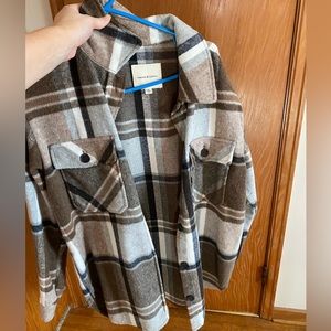 Brown Plaid Shacket